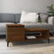 vidaXL - Salontafel - 100x50x45 - cm - bewerkt - hout - bruineiken