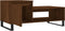 vidaXL - Salontafel - 100x50x45 - cm - bewerkt - hout - bruineiken