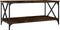vidaXL - Salontafel - 100x50x45 - cm - bewerkt - hout - en - ijzer - gerookt - eiken