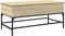 vidaXL - Salontafel - 100x50x45 - cm - bewerkt - hout - en - metaal - sonoma - eiken