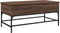 vidaXL - Salontafel - 100x50x45 - cm - bewerkt - hout - en - metaal - bruin - eikenkleur