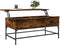 vidaXL - Salontafel - 100x50x45 - cm - bewerkt - hout - en - metaal - gerookt - eiken