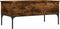 vidaXL - Salontafel - 100x50x45 - cm - bewerkt - hout - en - metaal - gerookt - eiken