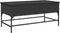 vidaXL - Salontafel - 100x50x45 - cm - bewerkt - hout - en - metaal - zwart