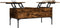 vidaXL - Salontafel - 100x50x45 - cm - bewerkt - hout - en - metaal - gerookt - eiken