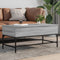 vidaXL - Salontafel - 100x50x45 - cm - bewerkt - hout - en - metaal - grijs - sonoma