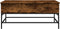 vidaXL - Salontafel - 100x50x45 - cm - bewerkt - hout - en - metaal - gerookt - eiken