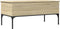 vidaXL - Salontafel - 100x50x45 - cm - bewerkt - hout - en - metaal - sonoma - eiken