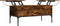 vidaXL - Salontafel - 100x50x45 - cm - bewerkt - hout - en - metaal - gerookt - eiken