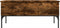 vidaXL - Salontafel - 100x50x45 - cm - bewerkt - hout - en - metaal - gerookt - eiken