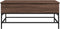 vidaXL - Salontafel - 100x50x45 - cm - bewerkt - hout - en - metaal - bruin - eikenkleur
