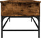 vidaXL - Salontafel - 100x50x45 - cm - bewerkt - hout - en - metaal - gerookt - eiken