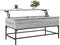 vidaXL - Salontafel - 100x50x45 - cm - bewerkt - hout - en - metaal - grijs - sonoma