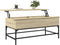 vidaXL - Salontafel - 100x50x45 - cm - bewerkt - hout - en - metaal - sonoma - eiken