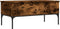 vidaXL - Salontafel - 100x50x45 - cm - bewerkt - hout - en - metaal - gerookt - eiken