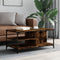 vidaXL - Salontafel - 100x50x45 - cm - bewerkt - hout - gerookt - eikenkleurig
