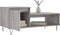 vidaXL - Salontafel - 100x50x45 - cm - bewerkt - hout - grijs - sonoma