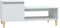 vidaXL - Salontafel - 100x50x45 - cm - bewerkt - hout - hoogglans - wit