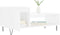 vidaXL - Salontafel - 100x50x45 - cm - bewerkt - hout - hoogglans - wit
