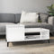 vidaXL - Salontafel - 100x50x45 - cm - bewerkt - hout - hoogglans - wit