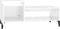 vidaXL - Salontafel - 100x50x45 - cm - bewerkt - hout - hoogglans - wit