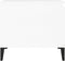 vidaXL - Salontafel - 100x50x45 - cm - bewerkt - hout - hoogglans - wit