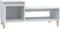 vidaXL - Salontafel - 100x50x45 - cm - bewerkt - hout - hoogglans - wit