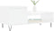 vidaXL - Salontafel - 100x50x45 - cm - bewerkt - hout - hoogglans - wit