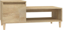 vidaXL - Salontafel - 100x50x45 - cm - bewerkt - hout - sonoma - eiken