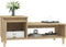 vidaXL - Salontafel - 100x50x45 - cm - bewerkt - hout - sonoma - eiken