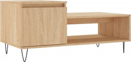 vidaXL - Salontafel - 100x50x45 - cm - bewerkt - hout - sonoma - eikenkleurig
