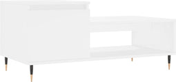 vidaXL - Salontafel - 100x50x45 - cm - bewerkt - hout - wit