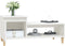 vidaXL - Salontafel - 100x50x45 - cm - bewerkt - hout - wit