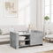 vidaXL - Salontafel - 100x50x50 - cm - bewerkt - hout - betongrijs