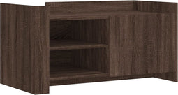 vidaXL - Salontafel - 100x50x50 - cm - bewerkt - hout - bruin - eikenkleurig