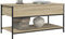 vidaXL - Salontafel - 100x50x50 - cm - bewerkt - hout - en - metaal - sonoma - eiken