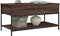 vidaXL - Salontafel - 100x50x50 - cm - bewerkt - hout - en - metaal - bruineikenkleur