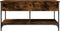 vidaXL - Salontafel - 100x50x50 - cm - bewerkt - hout - en - metaal - gerookt - eiken