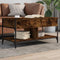 vidaXL - Salontafel - 100x50x50 - cm - bewerkt - hout - en - metaal - gerookt - eiken