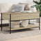 vidaXL - Salontafel - 100x50x50 - cm - bewerkt - hout - en - metaal - sonoma - eiken
