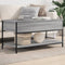 vidaXL - Salontafel - 100x50x50 - cm - bewerkt - hout - en - metaal - grijs - sonoma