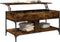 vidaXL - Salontafel - 100x50x50 - cm - bewerkt - hout - en - metaal - gerookt - eiken