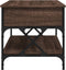vidaXL - Salontafel - 100x50x50 - cm - bewerkt - hout - en - metaal - bruineikenkleur