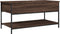 vidaXL - Salontafel - 100x50x50 - cm - bewerkt - hout - en - metaal - bruineikenkleur