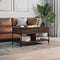 vidaXL - Salontafel - 100x50x50 - cm - bewerkt - hout - en - metaal - bruineikenkleur