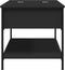 vidaXL - Salontafel - 100x50x50 - cm - bewerkt - hout - en - metaal - zwart