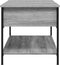 vidaXL - Salontafel - 100x50x50 - cm - bewerkt - hout - en - metaal - grijs - sonoma