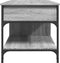vidaXL - Salontafel - 100x50x50 - cm - bewerkt - hout - en - metaal - grijs - sonoma