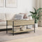 vidaXL - Salontafel - 100x50x50 - cm - bewerkt - hout - en - metaal - sonoma - eiken