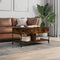vidaXL - Salontafel - 100x50x50 - cm - bewerkt - hout - en - metaal - gerookt - eiken